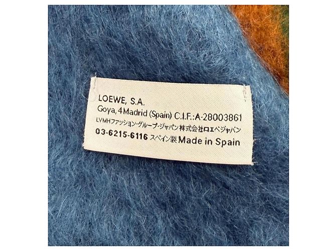 Stola Loewe in misto lana e mohair multicolore - vista 6