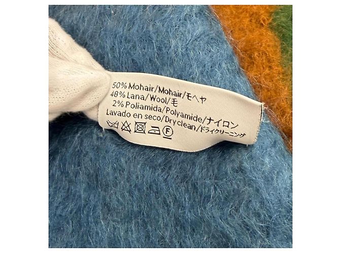 Stola Loewe in misto lana e mohair multicolore - vista 7