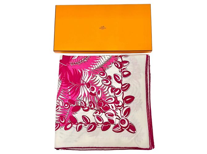 Hermès Hermes Mythiques Phoenix Kaschmir-Seiden-Schal Pink - Ansicht 2