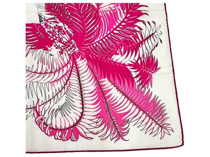 Hermès Hermes Mythiques Phoenix Kaschmir-Seiden-Schal Pink - Ansicht 4