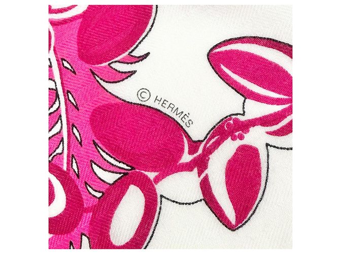 Hermès Hermes Mythiques Phoenix Kaschmir-Seiden-Schal Pink - Ansicht 7