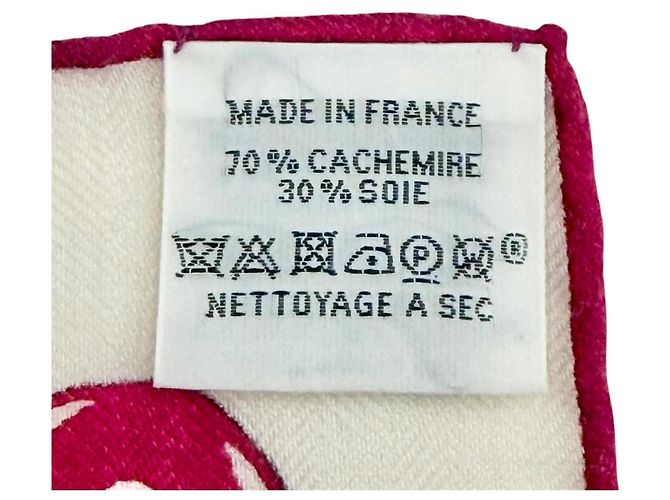 Hermès Hermes Mythiques Phoenix Kaschmir-Seiden-Schal Pink - Ansicht 8