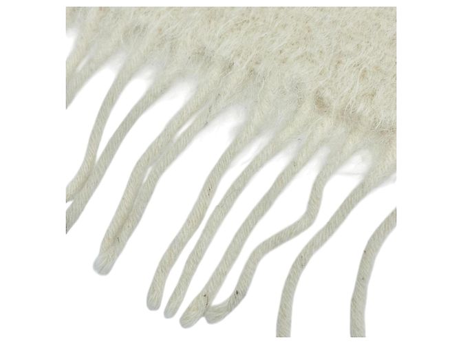 Echarpe de lã e mohair Loewe em Marfim e Multicor Cru - vista 5