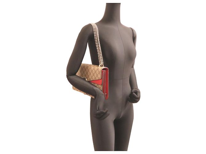 Borsa a tracolla Dionysus da donna Gucci Rosso Beige - vista 9