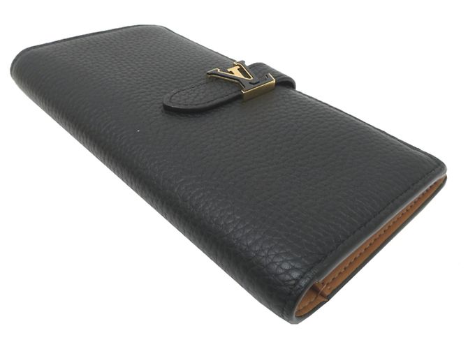Cartera larga para mujer Louis Vuitton Taurillon Vertical Negro - vista 3