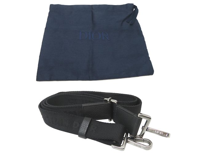 Pochette con zip Christian Dior con tracolla Nero - vista 10
