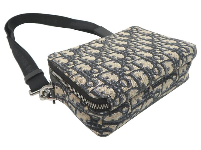Pochette con zip Christian Dior con tracolla Nero - vista 3