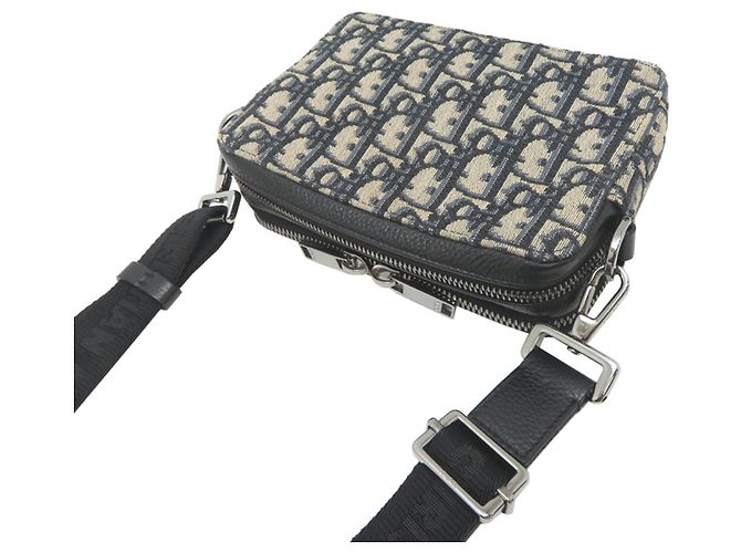 Pochette con zip Christian Dior con tracolla Nero - vista 4
