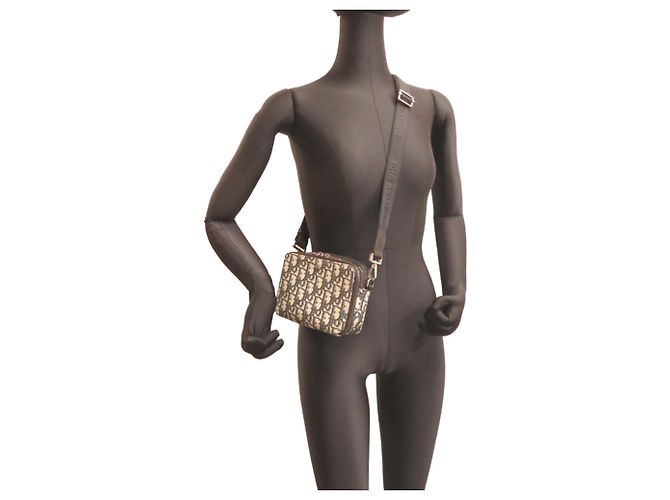 Pochette con zip Christian Dior con tracolla Nero - vista 8