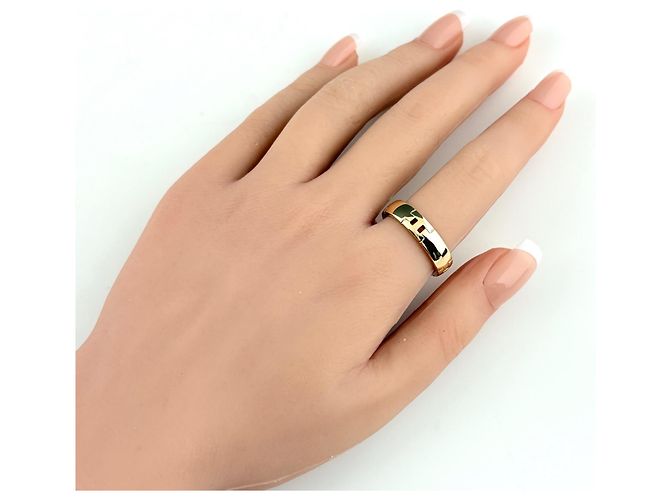 Ring Anello Hercules in oro giallo Hermès - vista 4