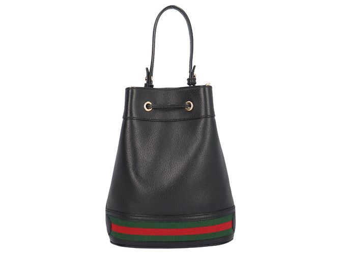 Borsa a tracolla Gucci Ophidia in pelle nera Nero - vista 4