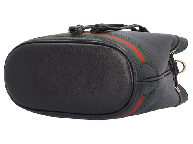Borsa a tracolla Gucci Ophidia in pelle nera Nero - vista 7