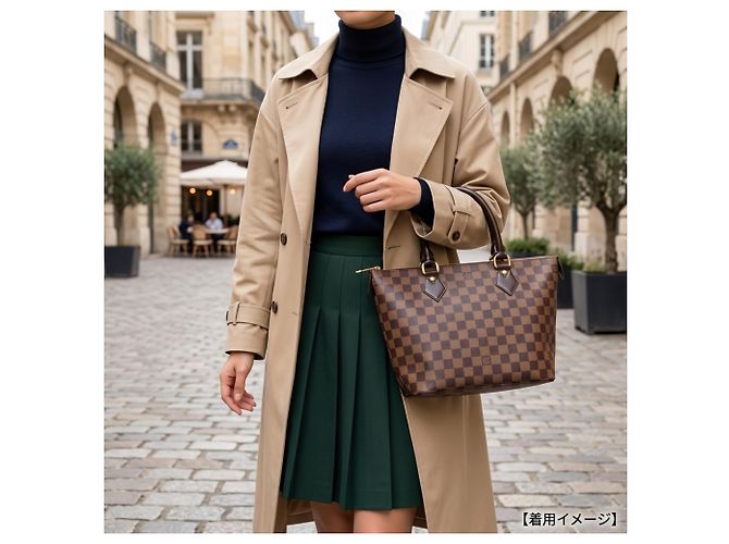 Borsa Louis Vuitton Saleya PM Damier Marrone - vista 13