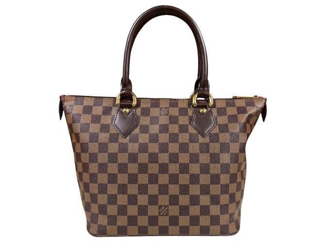 Borsa Louis Vuitton Saleya PM Damier Marrone - vista 3