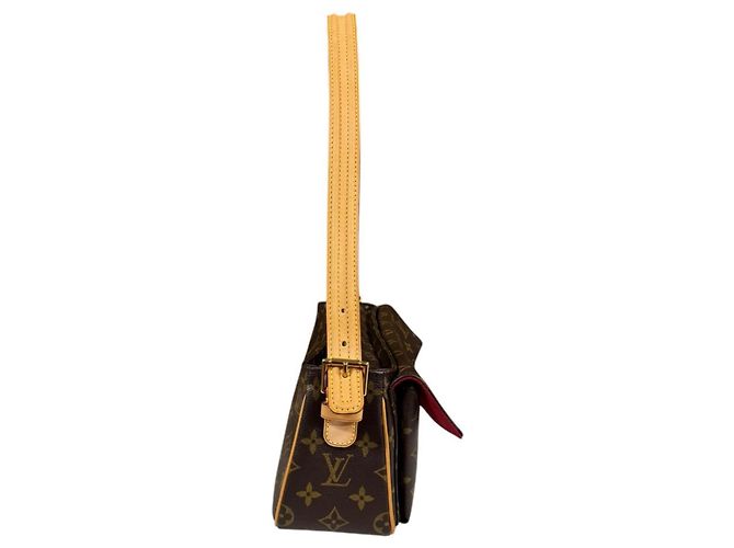 Borsa a Spalla Louis Vuitton Vivacite MM Monogram Marrone - vista 4