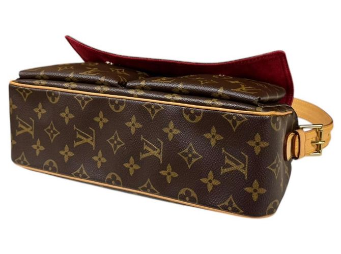 Borsa a Spalla Louis Vuitton Vivacite MM Monogram Marrone - vista 5