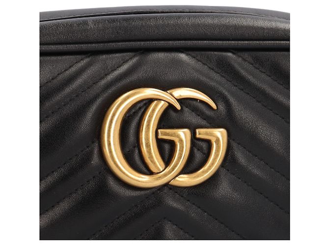 Borsa a Spalla Gucci GG Marmont Nero - vista 11