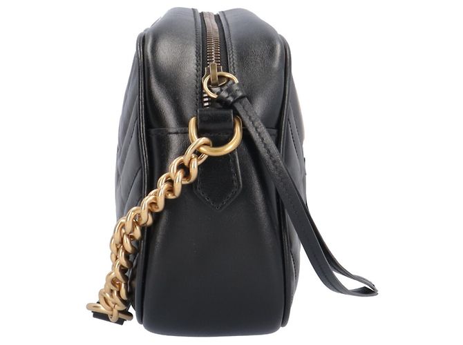 Borsa a Spalla Gucci GG Marmont Nero - vista 4