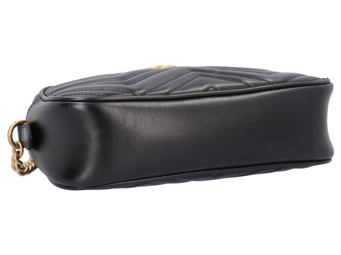 Borsa a Spalla Gucci GG Marmont Nero - vista 5