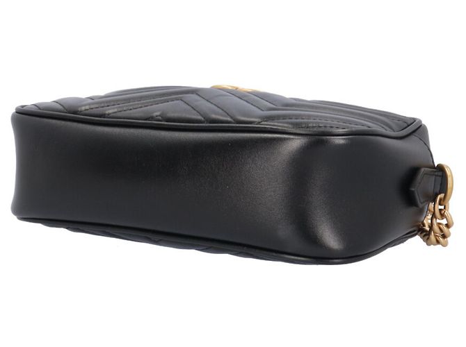 Borsa a Spalla Gucci GG Marmont Nero - vista 6