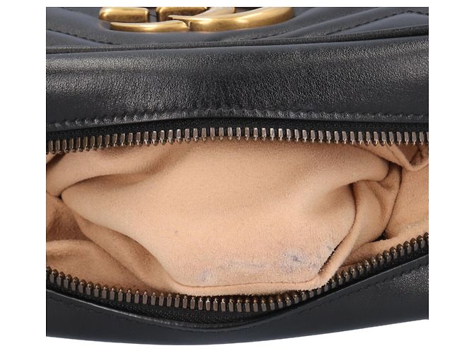 Borsa a Spalla Gucci GG Marmont Nero - vista 9