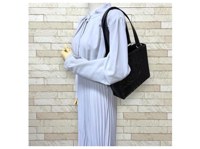 Borsa Tote Chanel Chocolate Bar Nero - vista 2