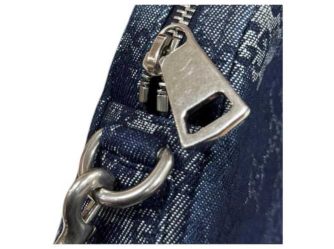 Borsa a Spalla Gucci GG Denim Blu navy - vista 13