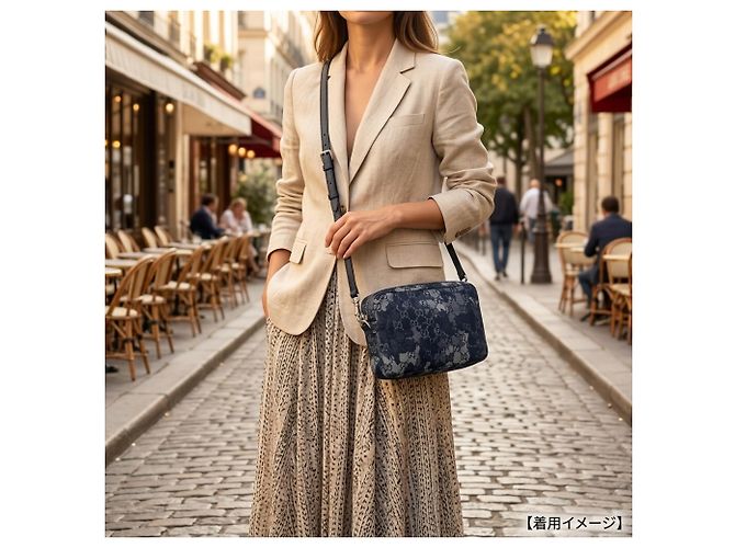 Borsa a Spalla Gucci GG Denim Blu navy - vista 14