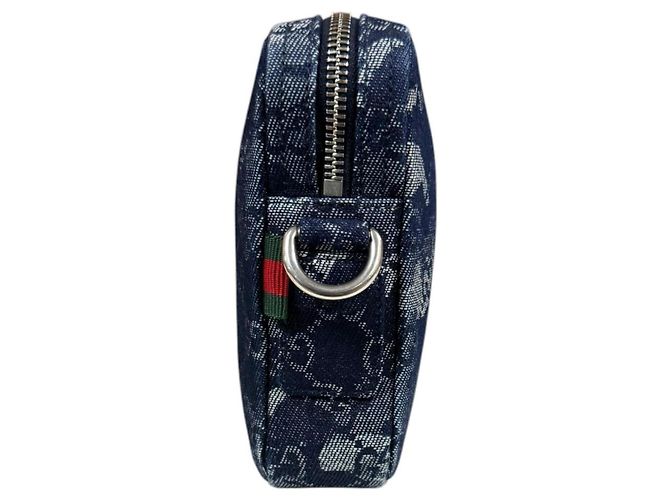 Borsa a Spalla Gucci GG Denim Blu navy - vista 5