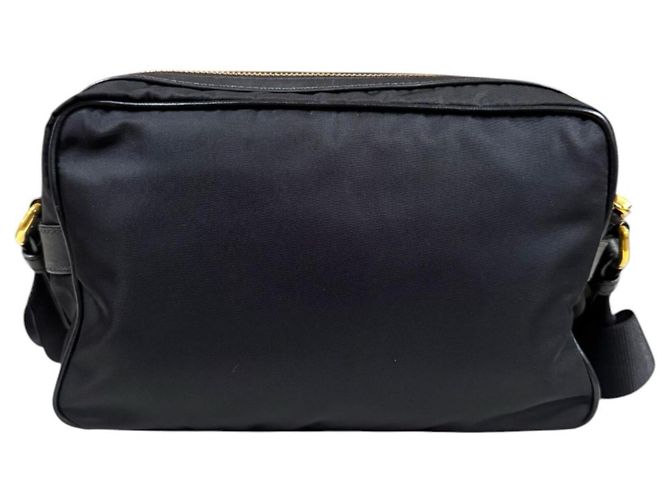 Borsa a tracolla in nylon nero Prada - vista 3