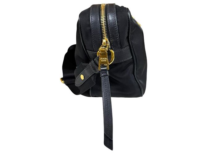 Borsa a tracolla in nylon nero Prada - vista 4
