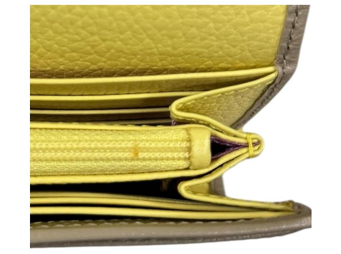 Cartera Continental Gucci Double G Beige Púrpura Amarillo - vista 10
