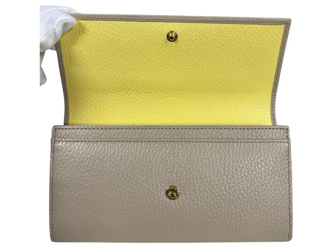 Cartera Continental Gucci Double G Beige Púrpura Amarillo - vista 11