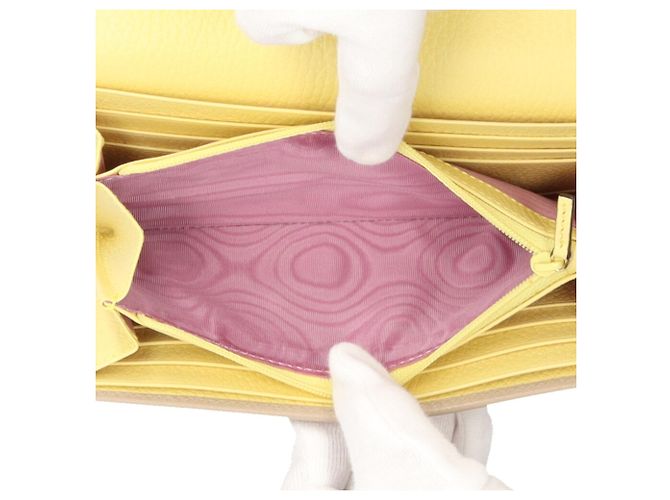 Cartera Continental Gucci Double G Beige Púrpura Amarillo - vista 7