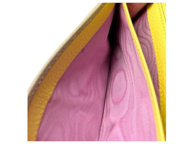 Cartera Continental Gucci Double G Beige Púrpura Amarillo - vista 8