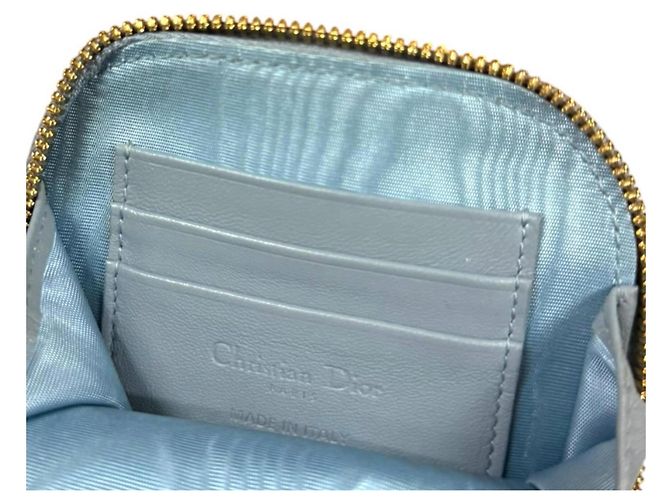 Borsa Christian Dior in pelle blu - vista 10
