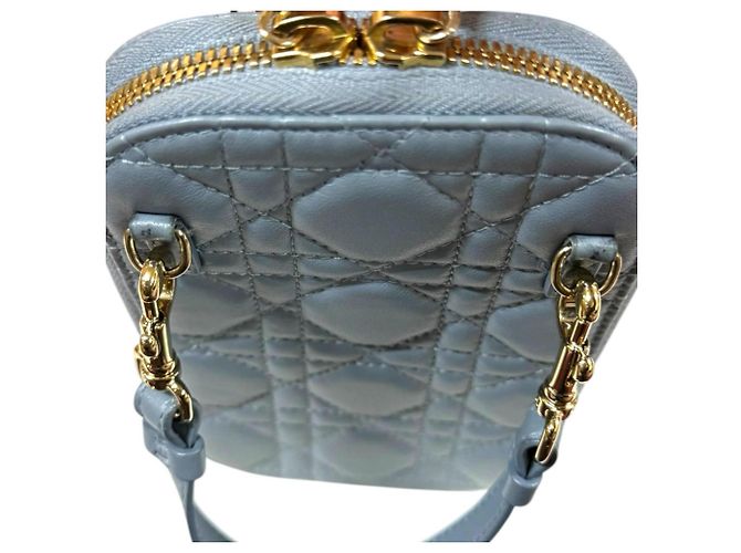 Borsa Christian Dior in pelle blu - vista 12