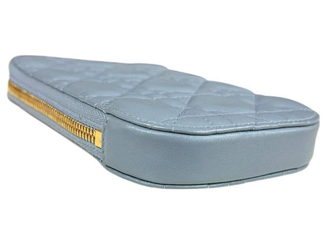 Borsa Christian Dior in pelle blu - vista 6