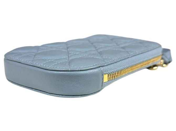 Borsa Christian Dior in pelle blu - vista 7