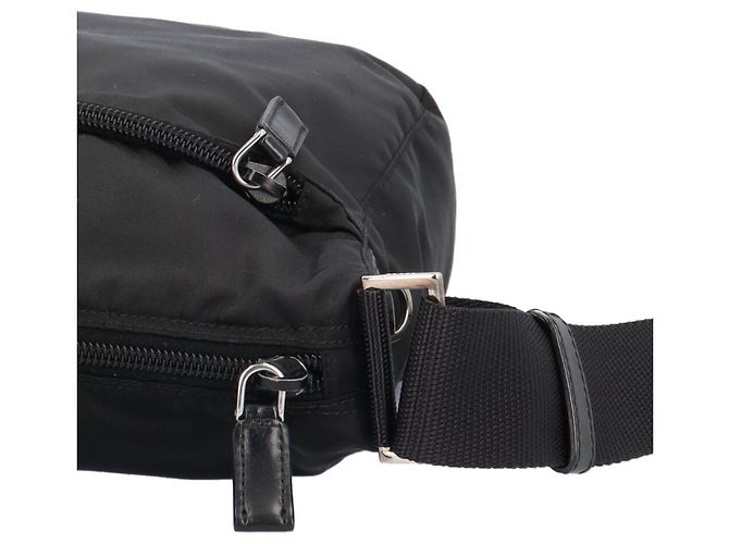 Borsa a tracolla in nylon nero Prada - vista 10
