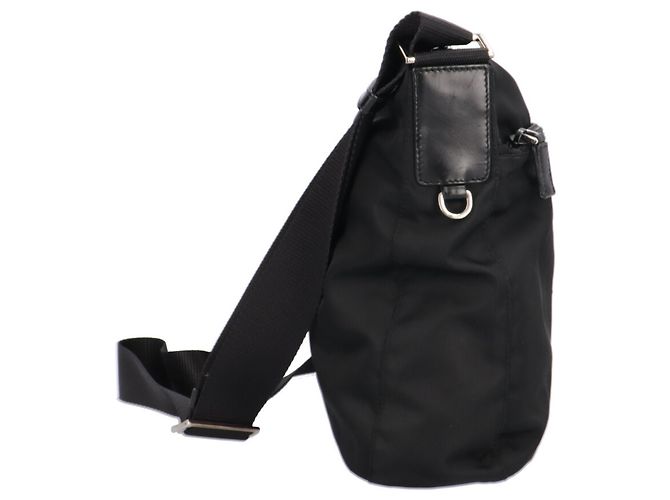 Borsa a tracolla in nylon nero Prada - vista 4