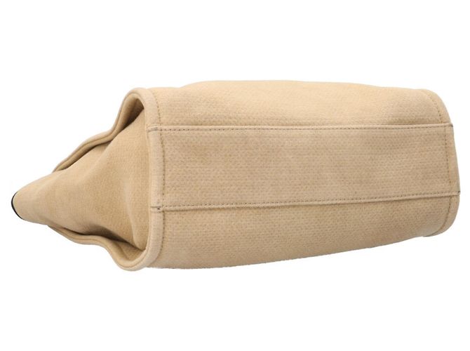 Borsa Tote Chanel Deauville PM Beige - vista 5
