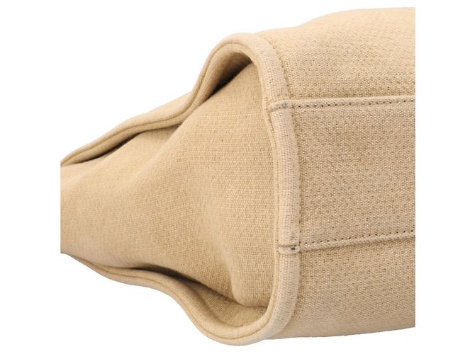 Borsa Tote Chanel Deauville PM Beige - vista 9