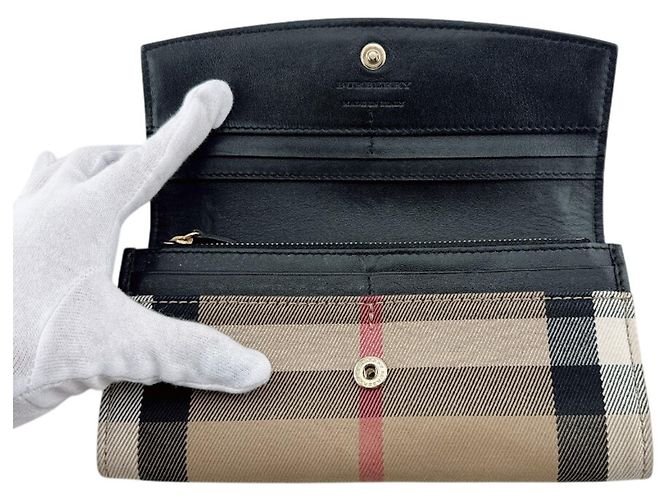 Cartera larga negra Burberry Negro - vista 7