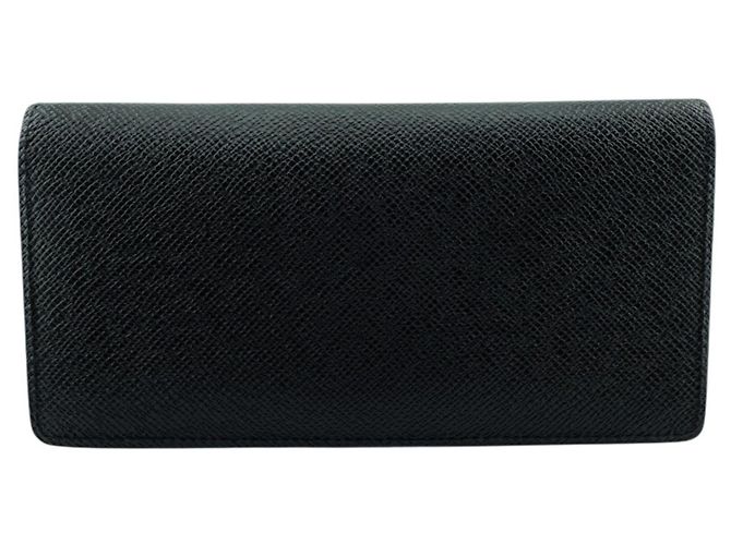 Brazza Louis Vuitton Taiga Long Wallet Black - view 2
