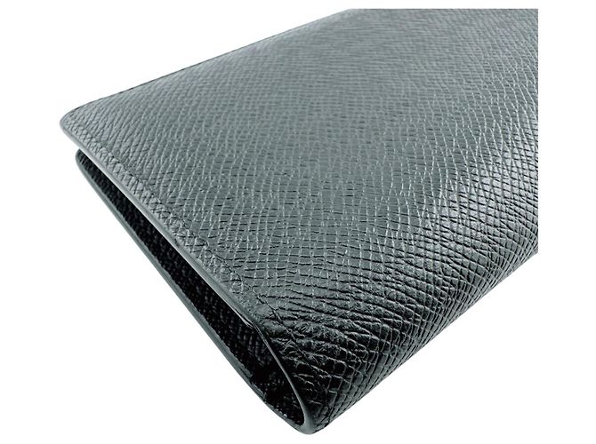 Brazza Louis Vuitton Taiga Long Wallet Black - view 3