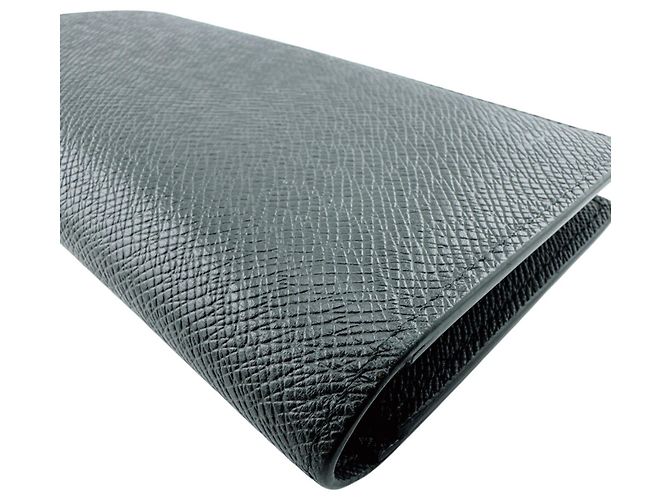 Brazza Louis Vuitton Taiga Long Wallet Black - view 6