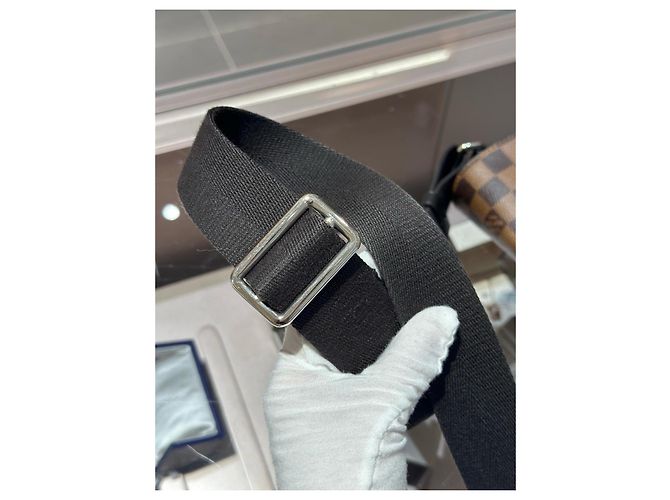 Borsa Messenger Louis Vuitton Damier Ebene Marrone - vista 7