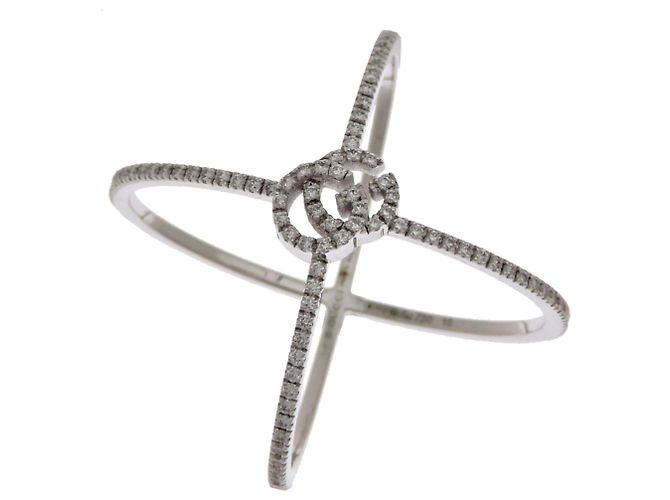 Gucci Diamond GG Running X Women's Ring - view 2