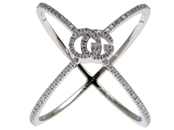 Gucci Diamond GG Running X Women's Ring - view 4